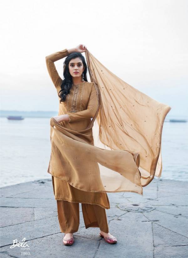 BELA NIRVANA Latest Designer Fancy Festive Wear Cotton Silk And Handwork Heavy Salwar Suit Collection